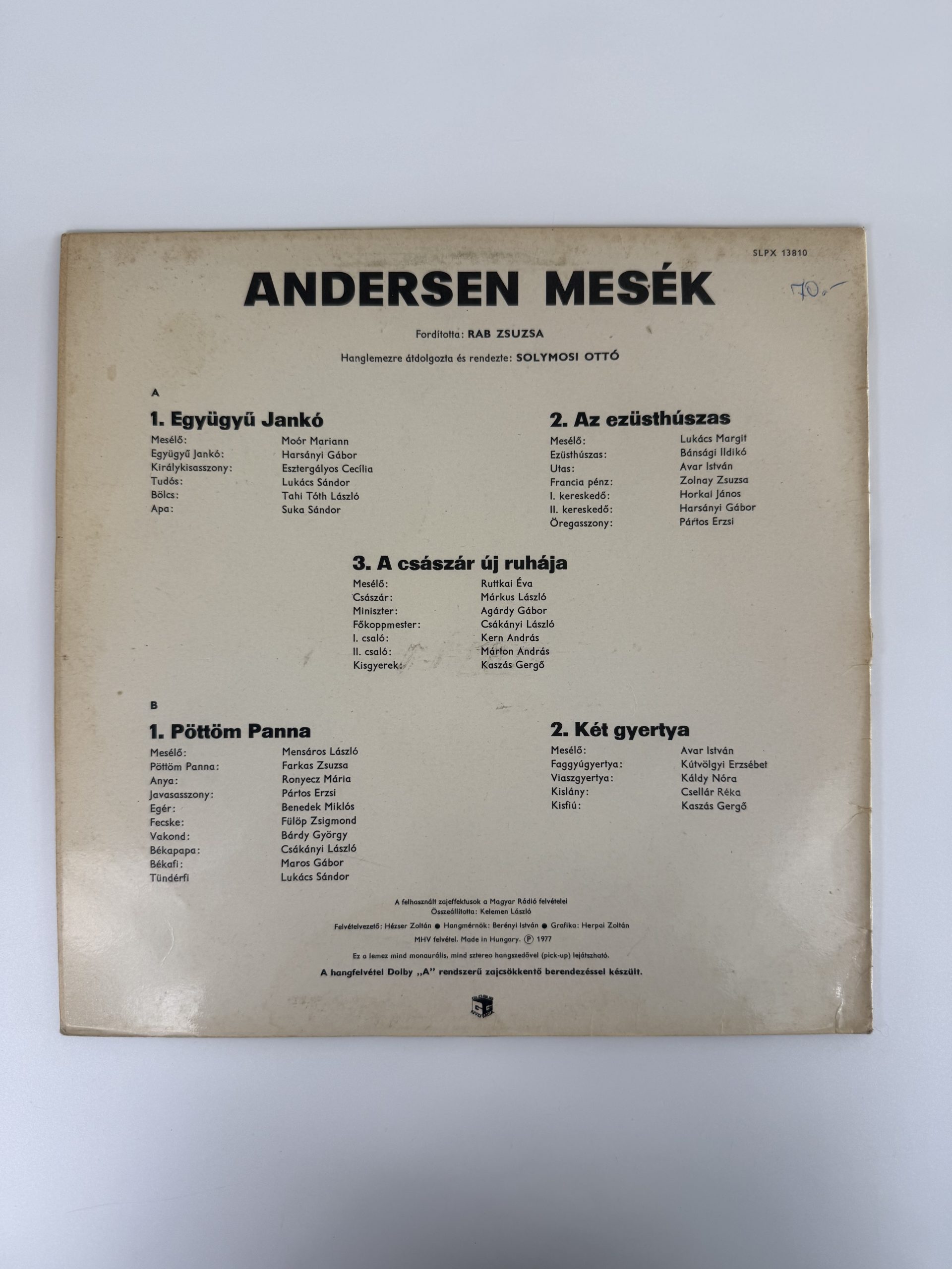 Andersen mesék nagylemez - bakelit - LP - vinyl - Image 5