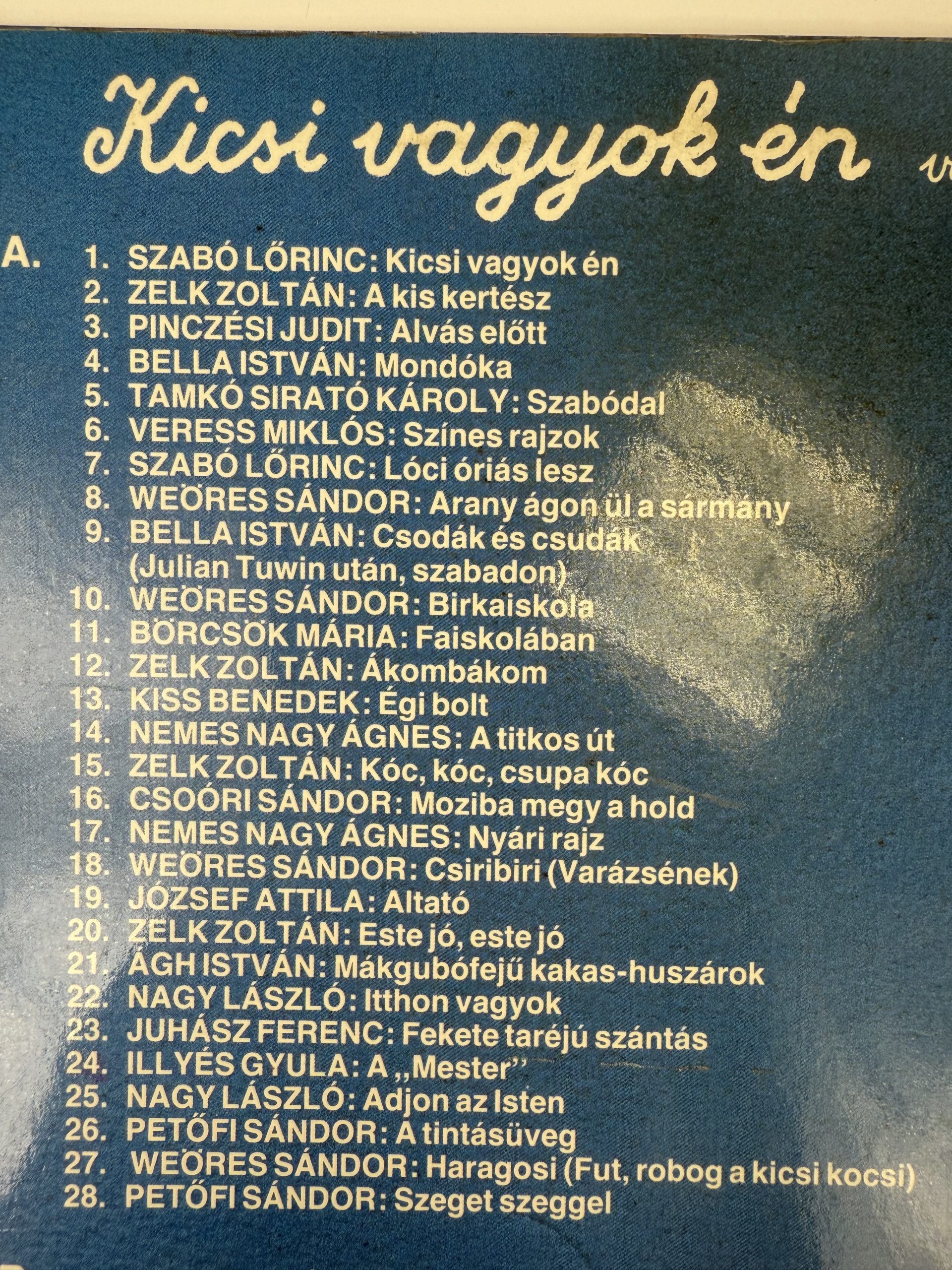 Kicsi vagyok én - versmondó gyerekek nagylemez - bakelit - LP - vinyl - 1987 - Image 3