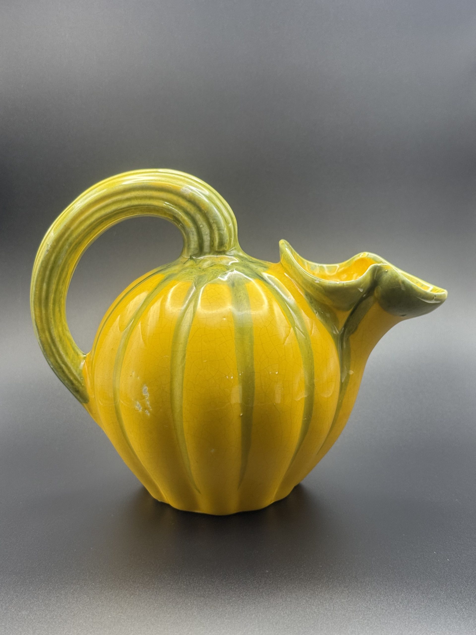 Tök formájú fajansz kiöntő - Image 2