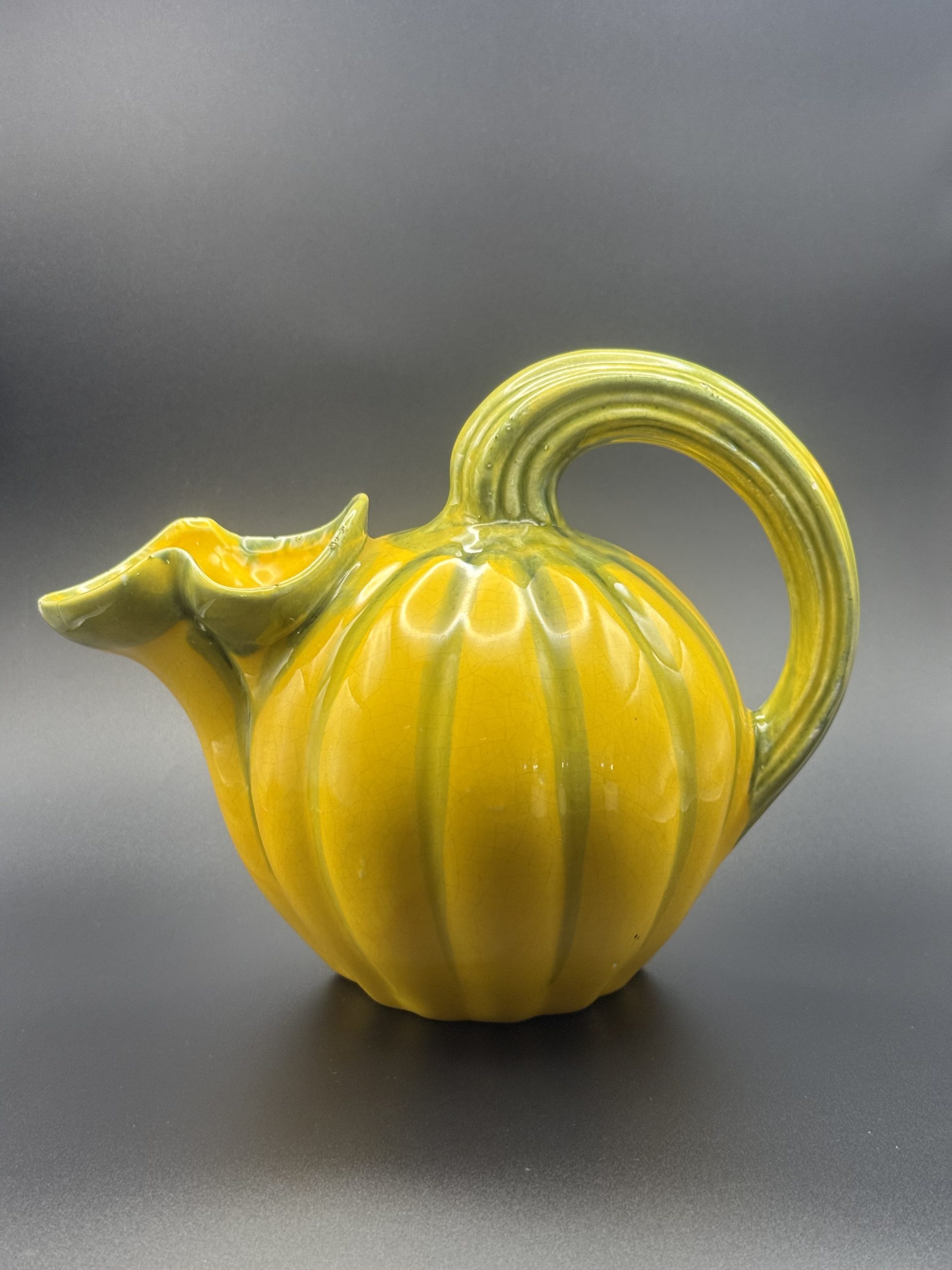 Tök formájú fajansz kiöntő - Image 4
