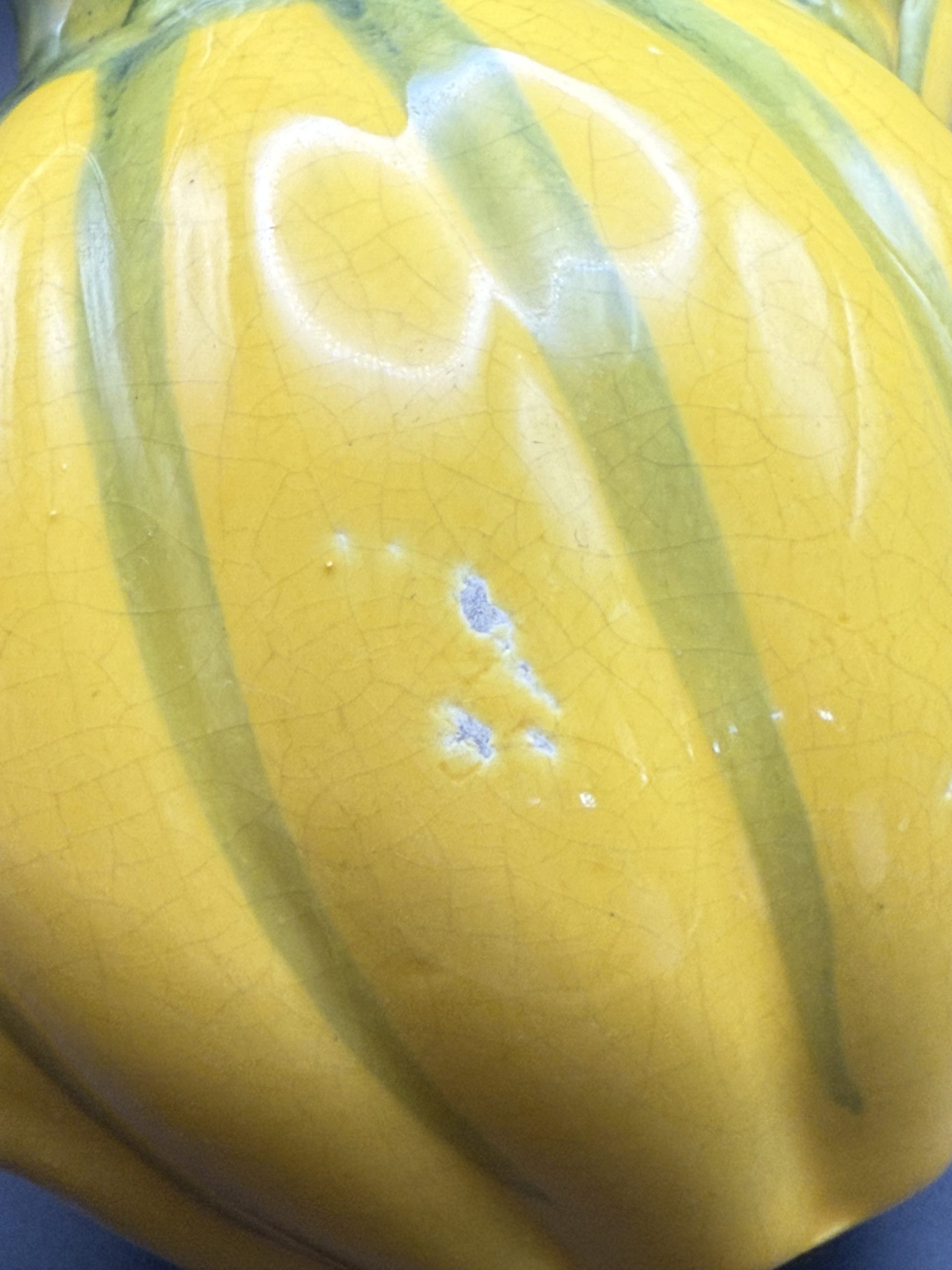 Tök formájú fajansz kiöntő - Image 11