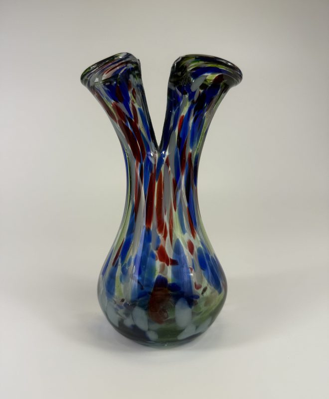 Retro 2 ágú üveg váza