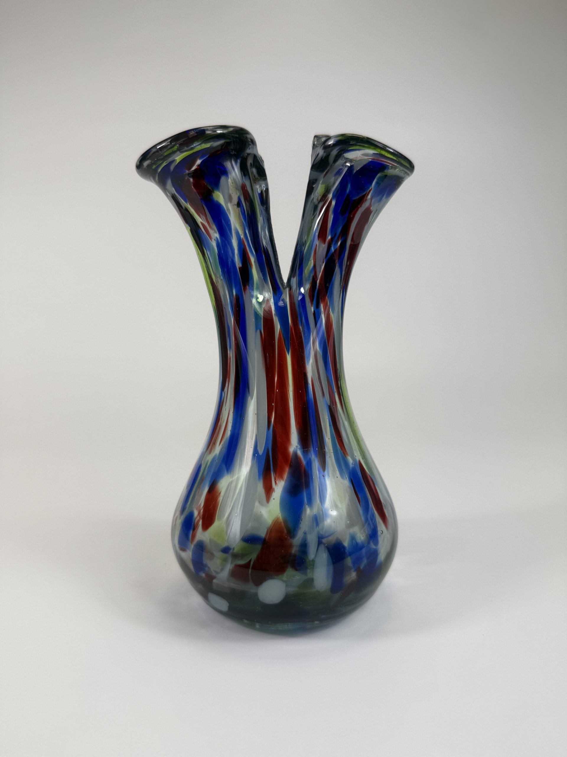 Retro 2 ágú üveg váza - Image 3