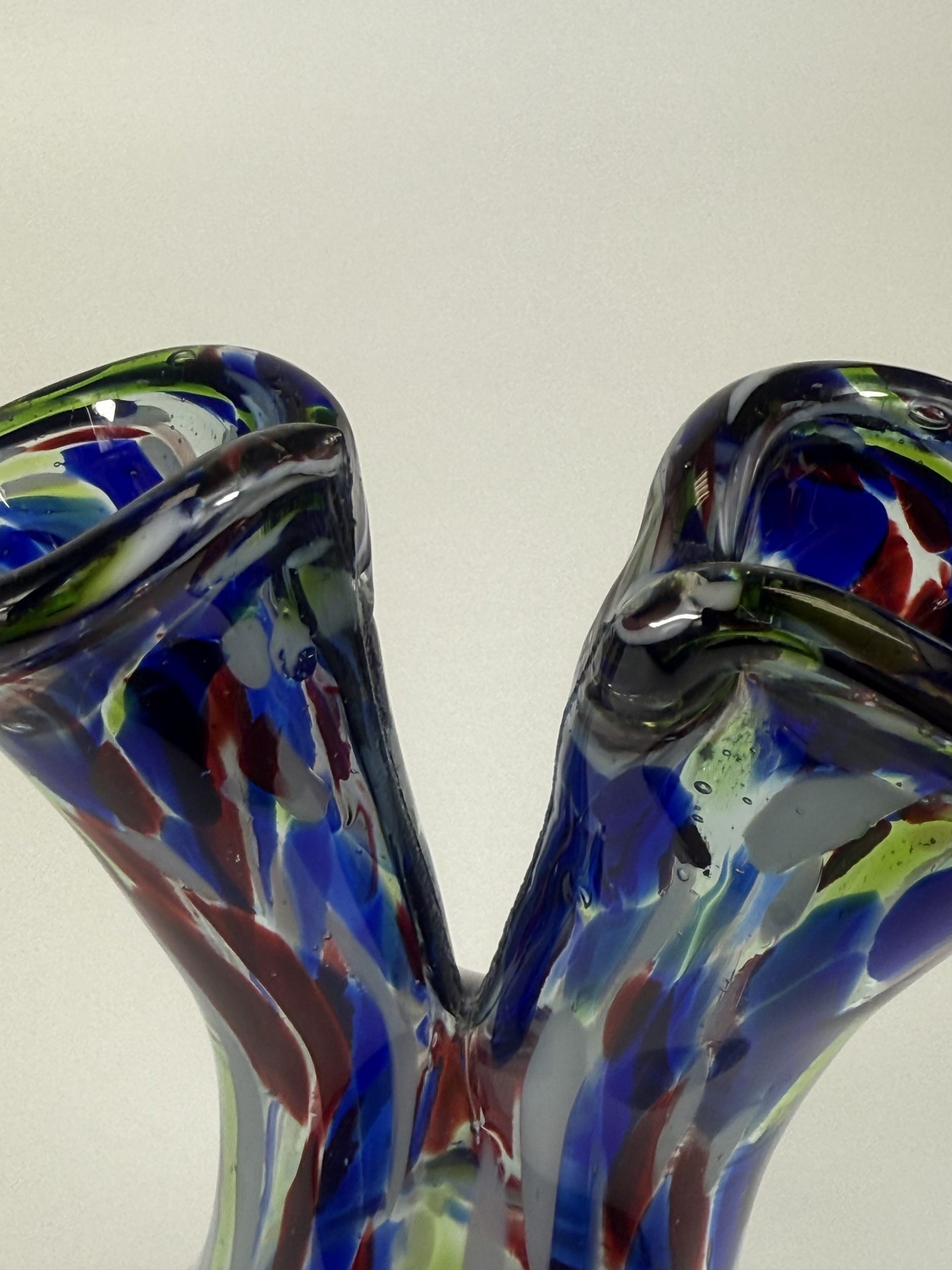 Retro 2 ágú üveg váza - Image 7