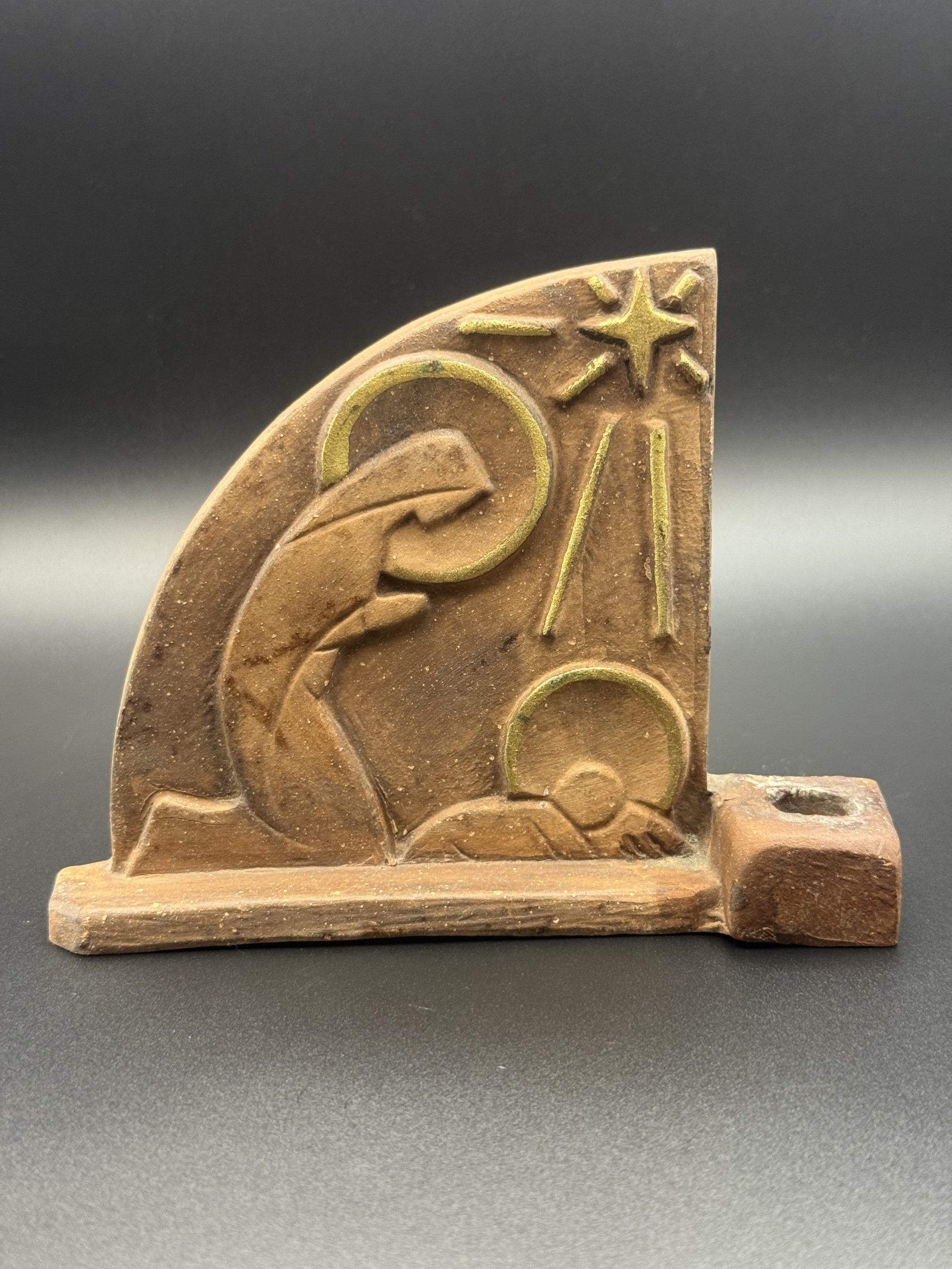 Kerámia gyertyatartó - Karácsonyi dekoráció