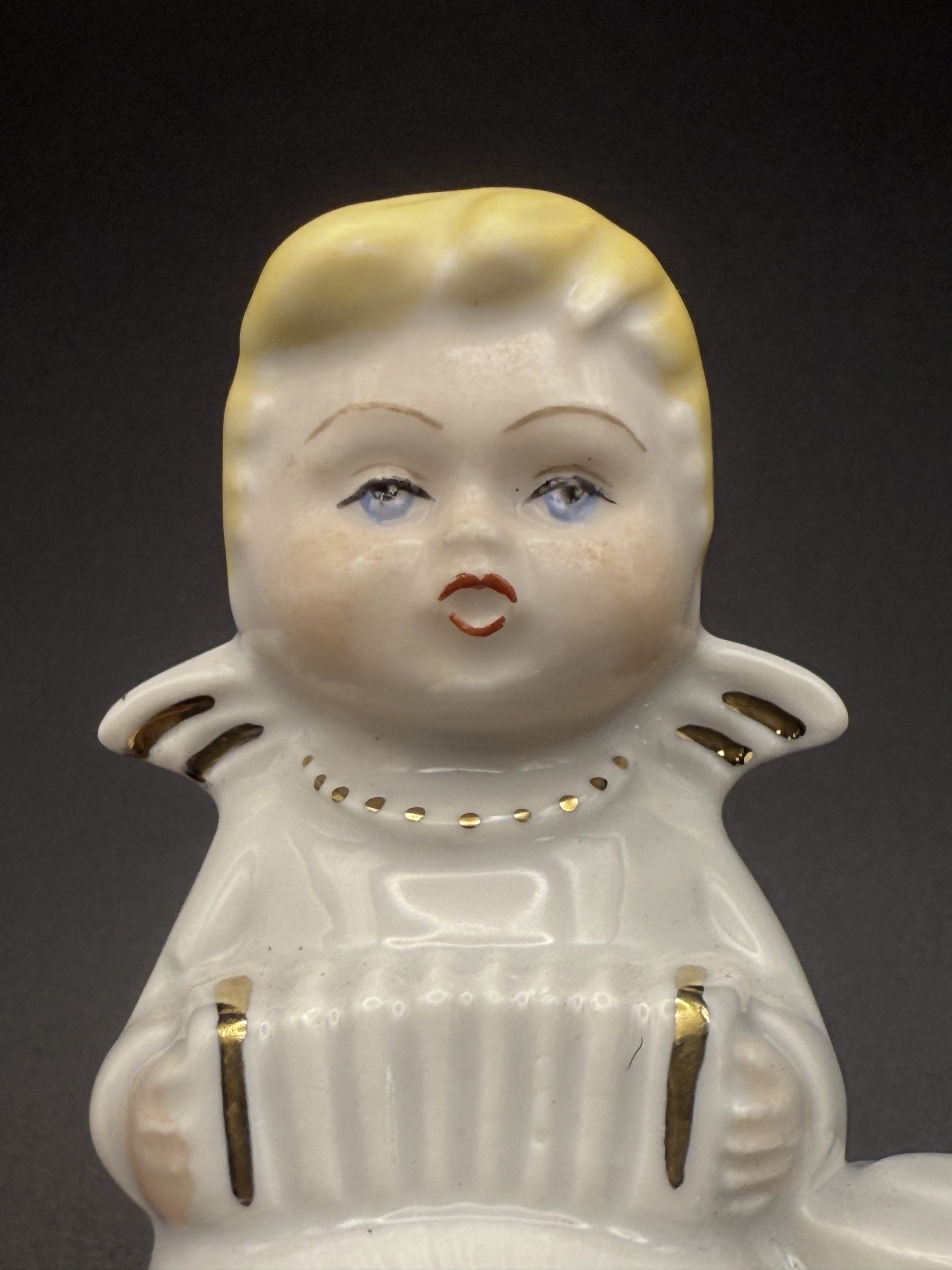 Kis porcelán angyal - Karácsonyi dekoráció - Image 5