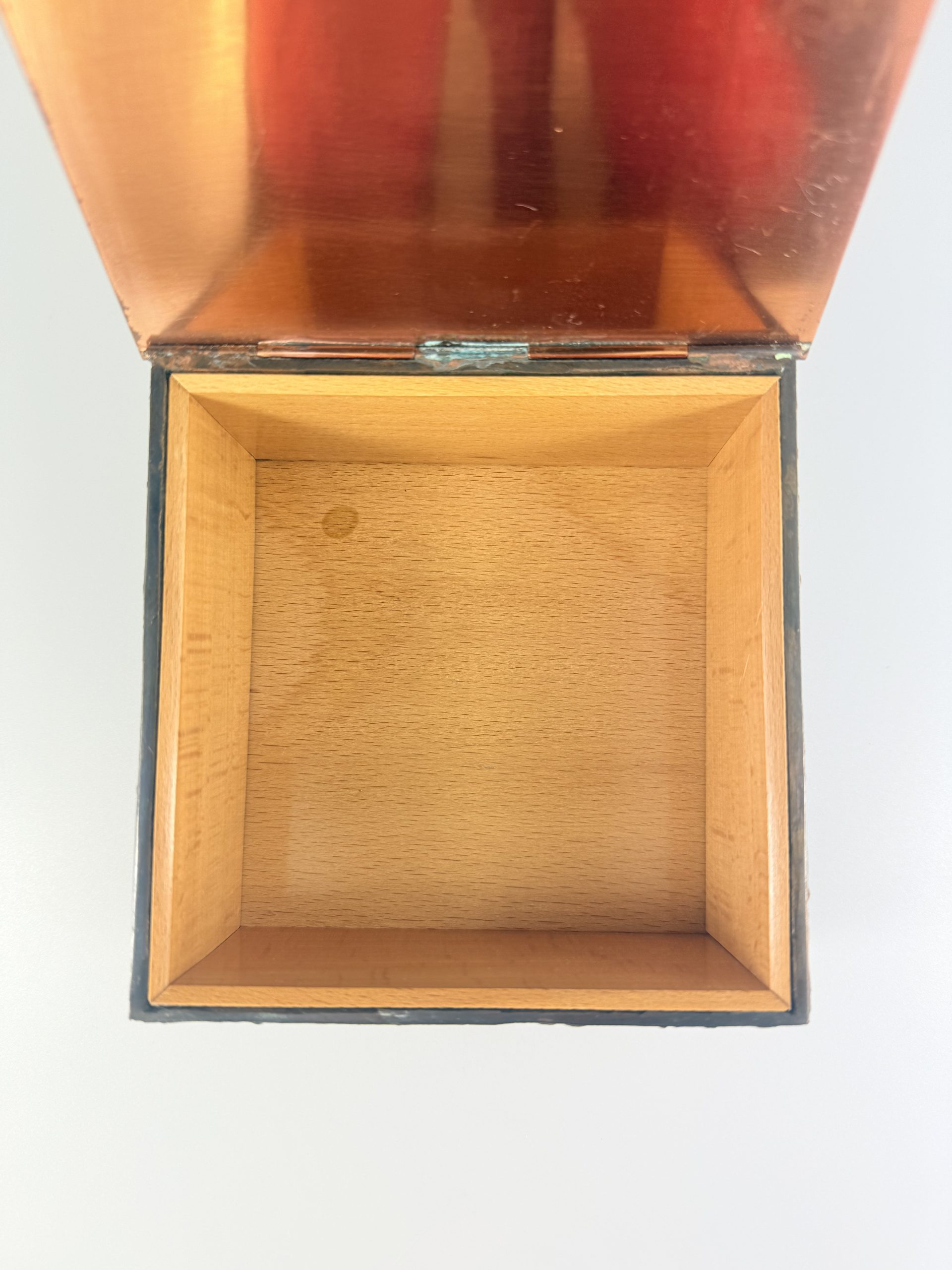 Fa betétes réz doboz - Iparművészeti Vállalat - Image 3