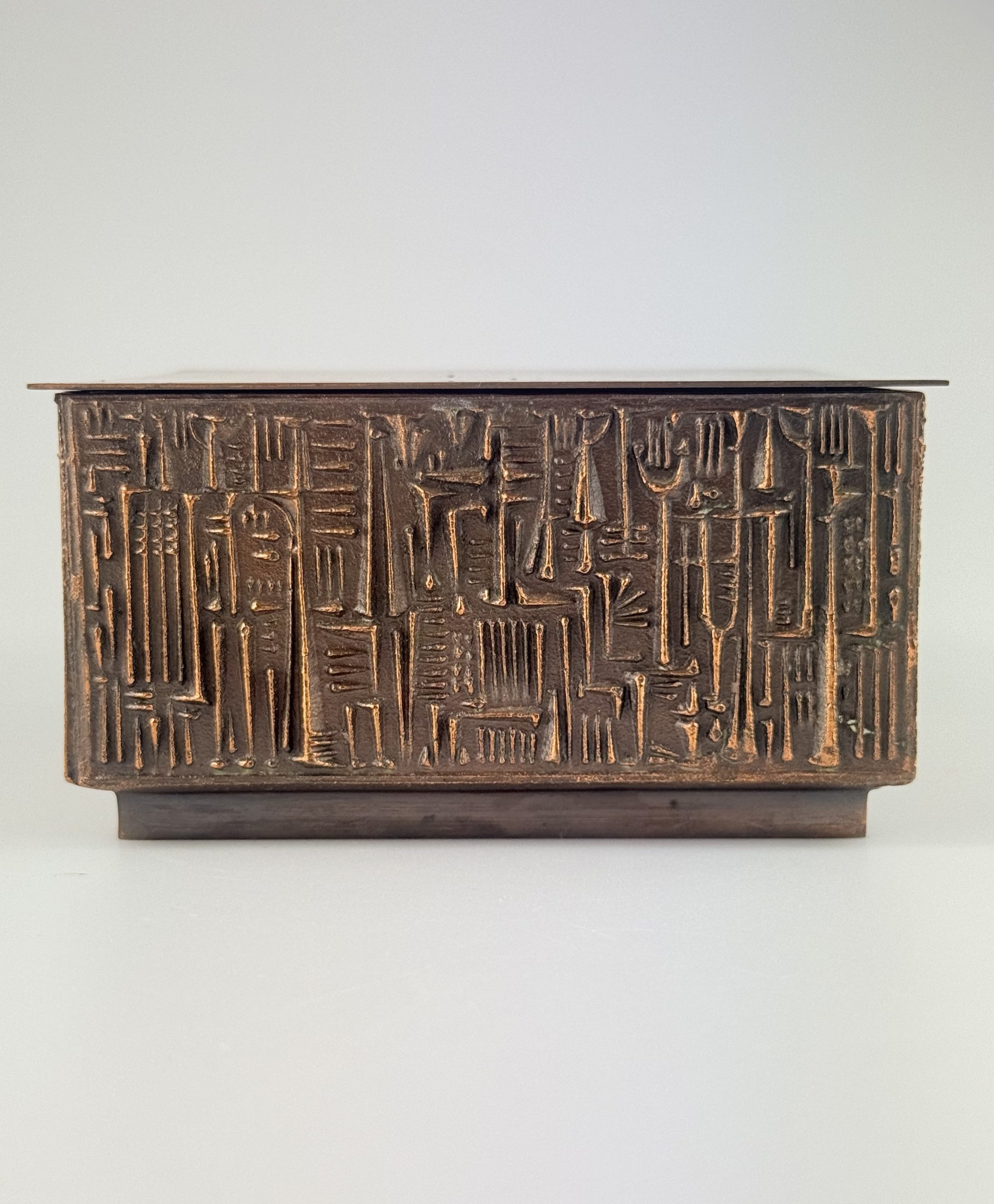 Fa betétes réz doboz - Iparművészeti Vállalat - Image 4