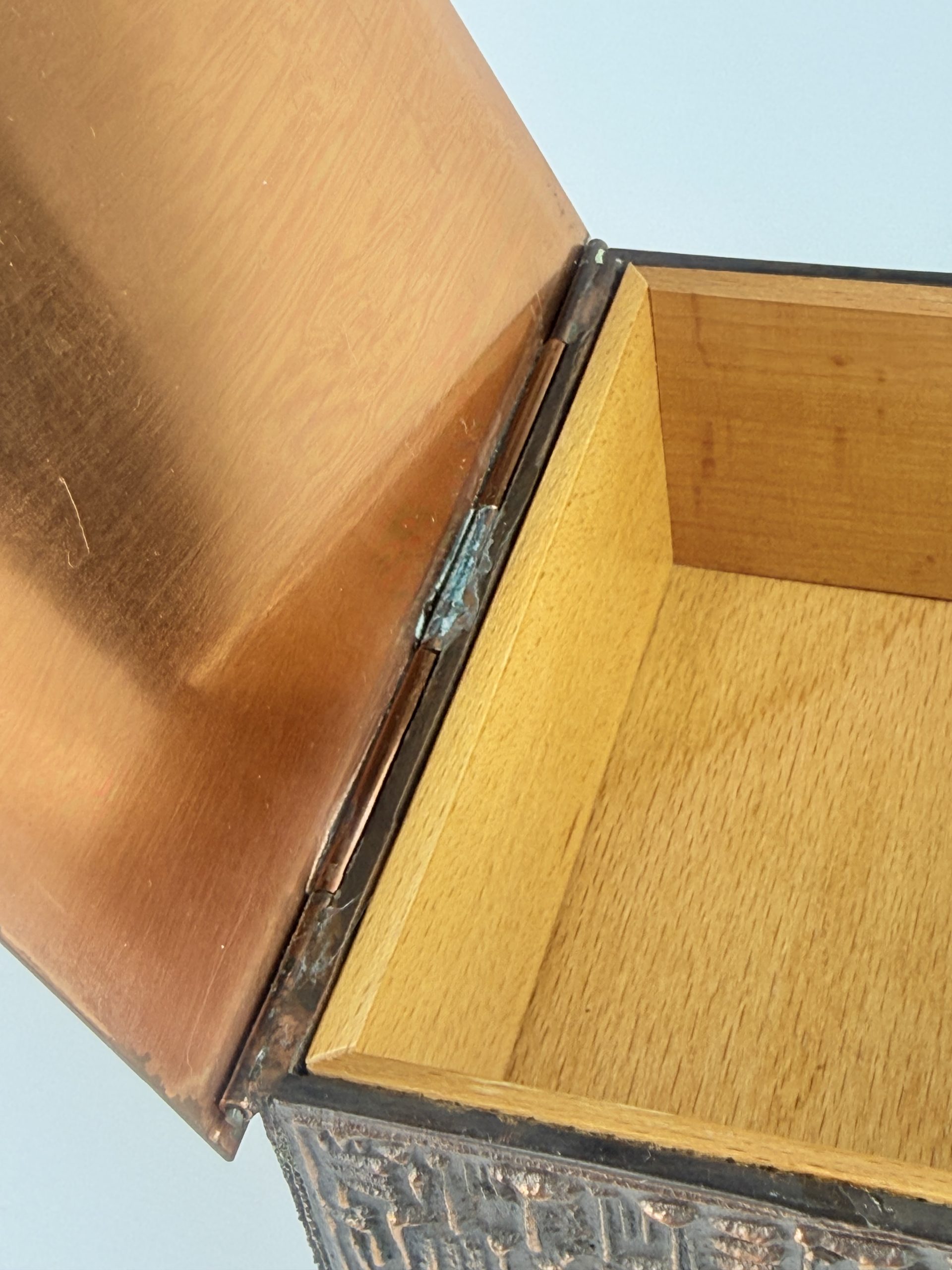 Fa betétes réz doboz - Iparművészeti Vállalat - Image 8