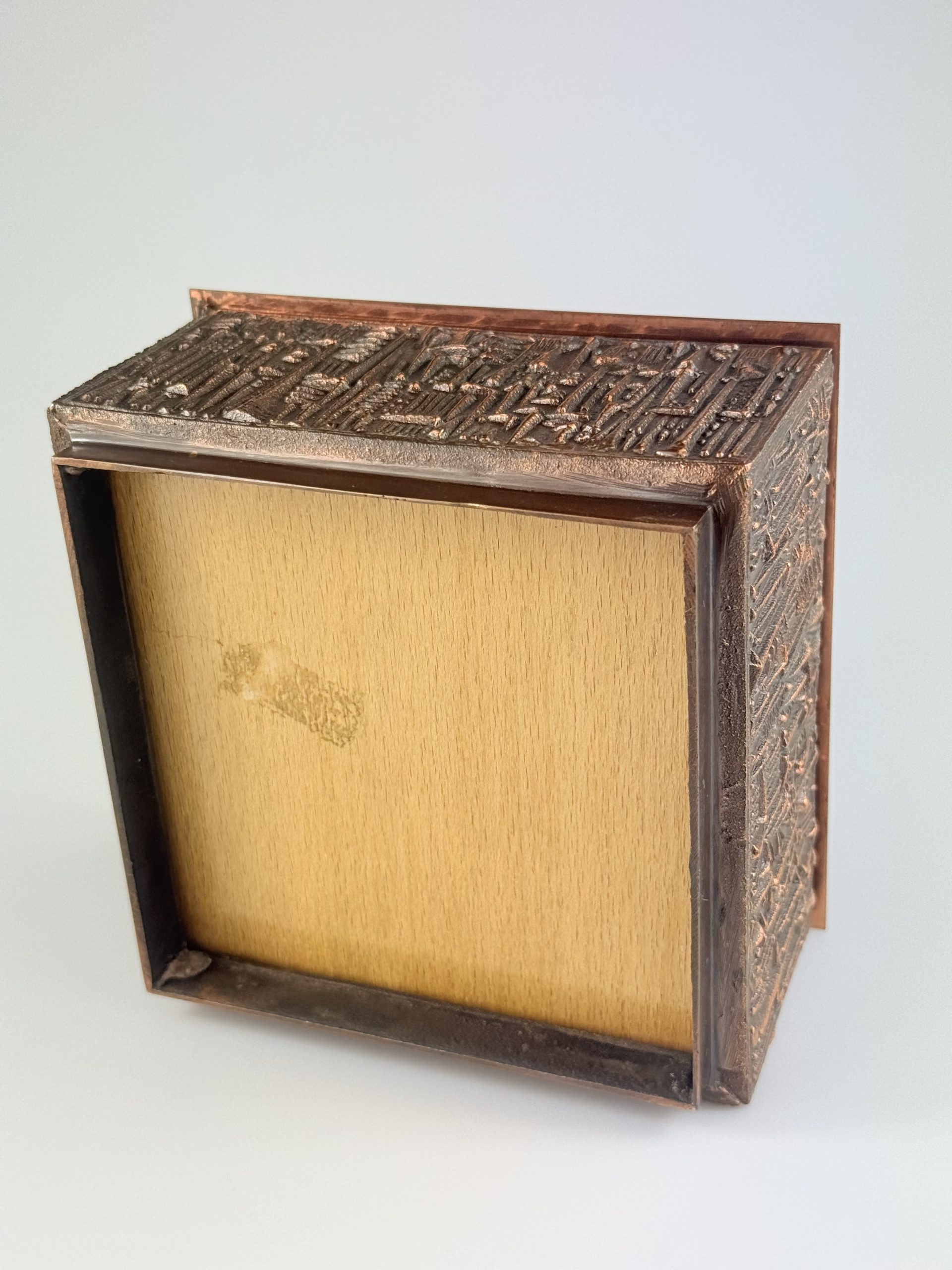 Fa betétes réz doboz - Iparművészeti Vállalat - Image 9