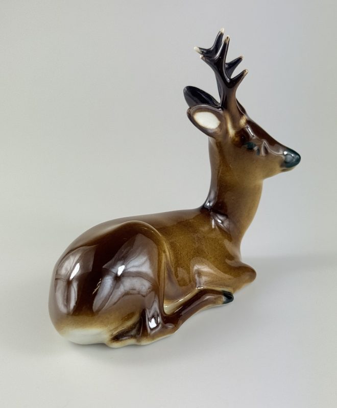 Zsolnay porcelán őz - Sinkó András