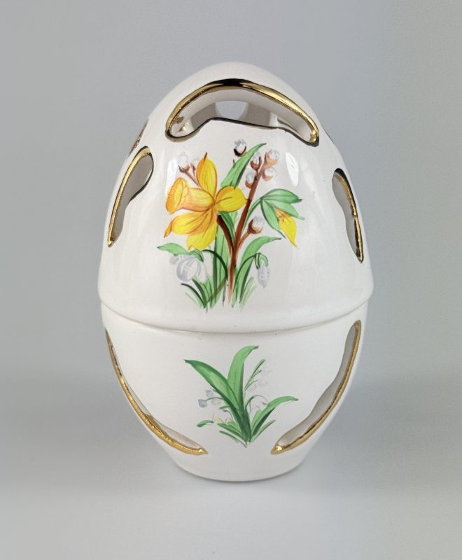 Kerámia áttört mintás tojás - Húsvét - Tavasz